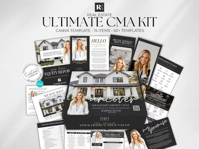 CMA Kit for Real Estate, Real Estate CMA, Listing Presentation Home Seller Guide, Realtor Box Tem... | Etsy (US)