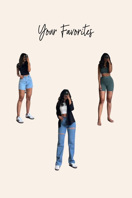 Your favorites!!! Dad shorts! Curve love 90’s relaxed jeans- baby tee- Auden skims inspired two piece boxer set! Target style- affordable fashion 

Small bra- medium shorts 
Curve love 29 Jean shorts 
Curve love 28 long 90’s relaxed jeans 
Baby tee- size small 