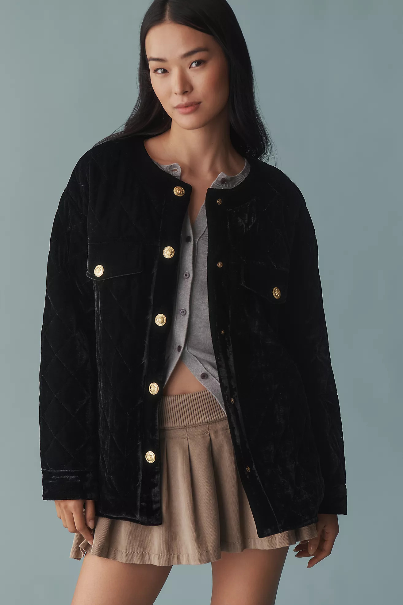 Endless Rose Quilted Velvet Jacket | Anthropologie (US)