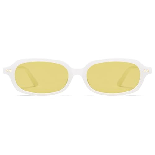 Appassal Retro Rectangle Sunglasses for Women Men Trendy Small Narrow Square Sunnies AP3729 | Amazon (US)