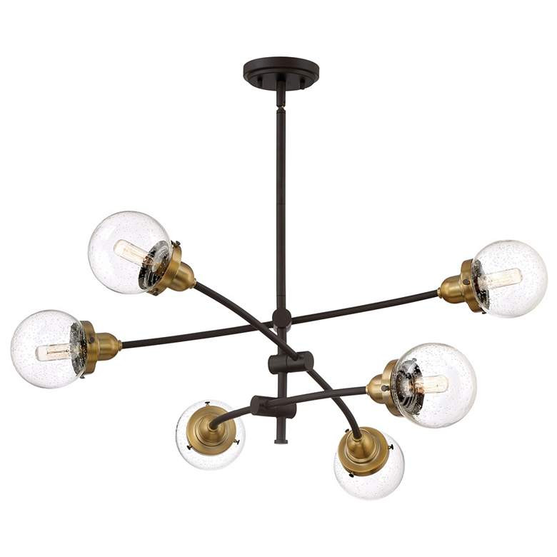 Quoizel Trance 34"W Western Bronze Brass 6-Light Chandelier - #68F84 | Lamps Plus | Lamps Plus