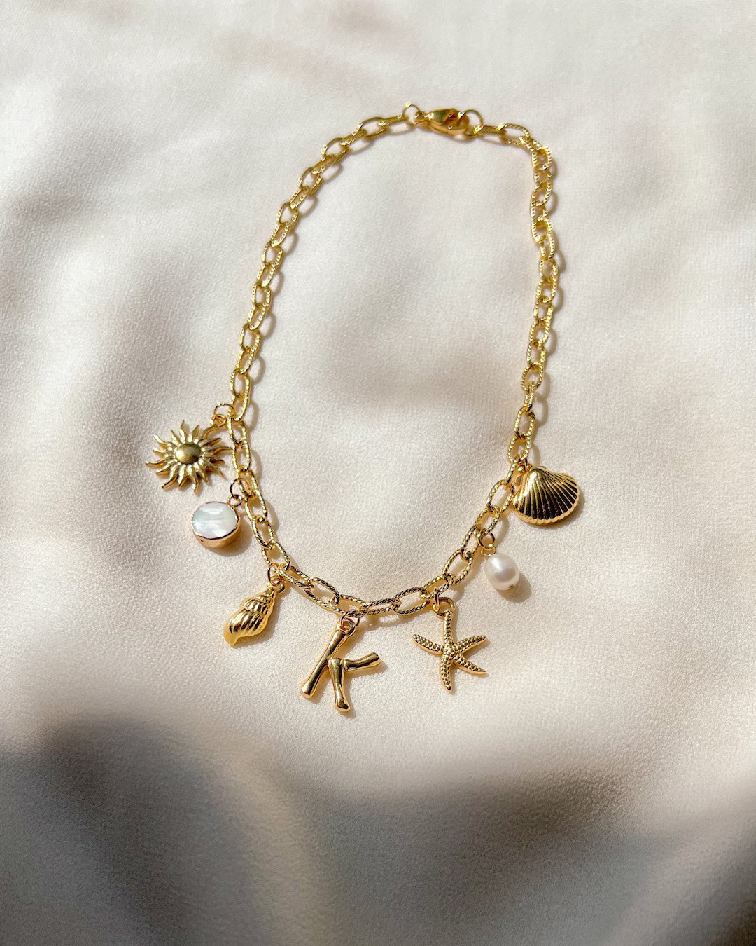 Seashell Charm Necklace Ocean Necklace, Waterproof Beach Jewelry, Summer Necklace, Seashell Neckl... | Etsy (US)