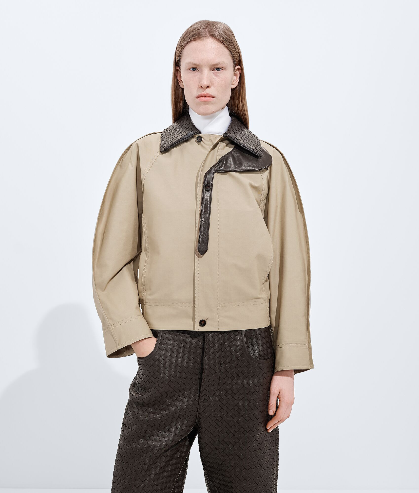 Women's Cotton Blouson in Sahara | Bottega Veneta GB | Bottega Veneta