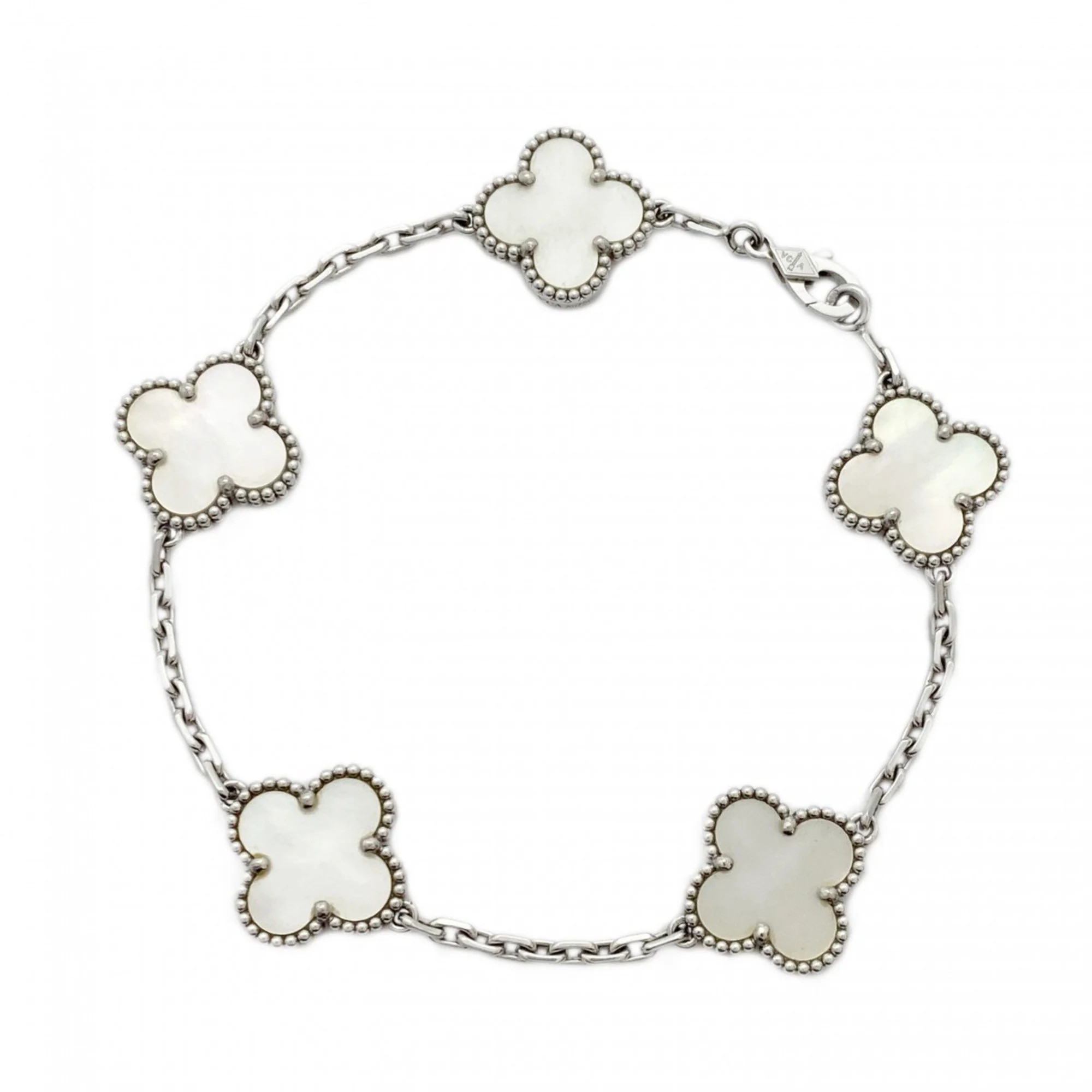 Van Cleef & Arpels gold (18K) Charm Bracelet (Pre-Owned) | Shop Simon