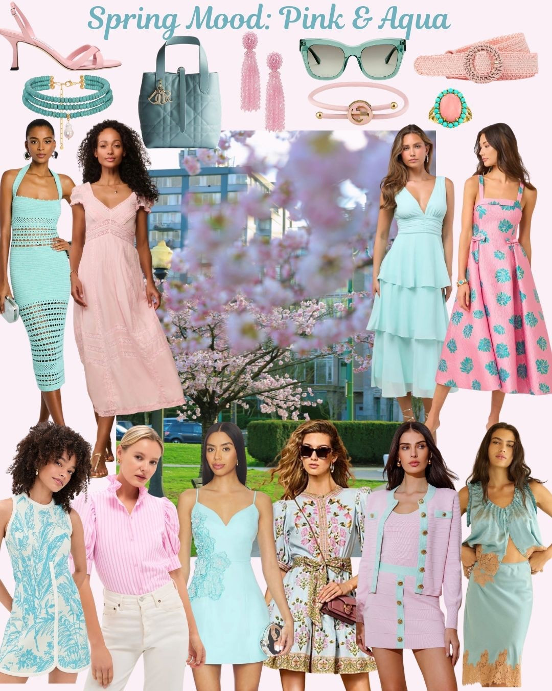 I’m officially obsessed with this color combo for spring — soft pinks and dreamy aquas just feel so fresh and put-together. It’s giving blooming flowers, clear skies, and that light, happy energy this season is all about. 🩷🩵

@retrofete @loveshackfancy @lulus @lillypulitzer @generationloveclothing @elliatt @tuckernuck @dillards @shopdoen @shopalexis @jimmychoo @dior @ettika @oscardelarenta @jcrew @rosssimons @gucci @jmclaughlin 

#springcolor #springcolors #pink #pinkclothes #aqua #aquaclothes #springclothes #springfashion #pinkdress #pinkdresses #aquadress #springdress #springdresses #springoutfit #springoutfitideas #springoutfits #dresses #tops #accessories 
#womensfashion #styleinspo #fashiongoals


#LTKSeasonal