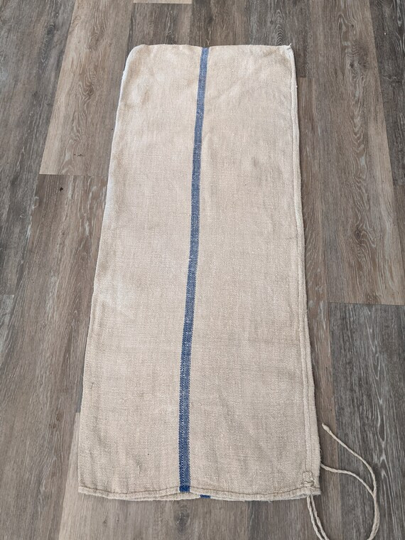 004 Vintage Grain Sack With Blue Stripe 19 X 46 | Etsy | Etsy (US)