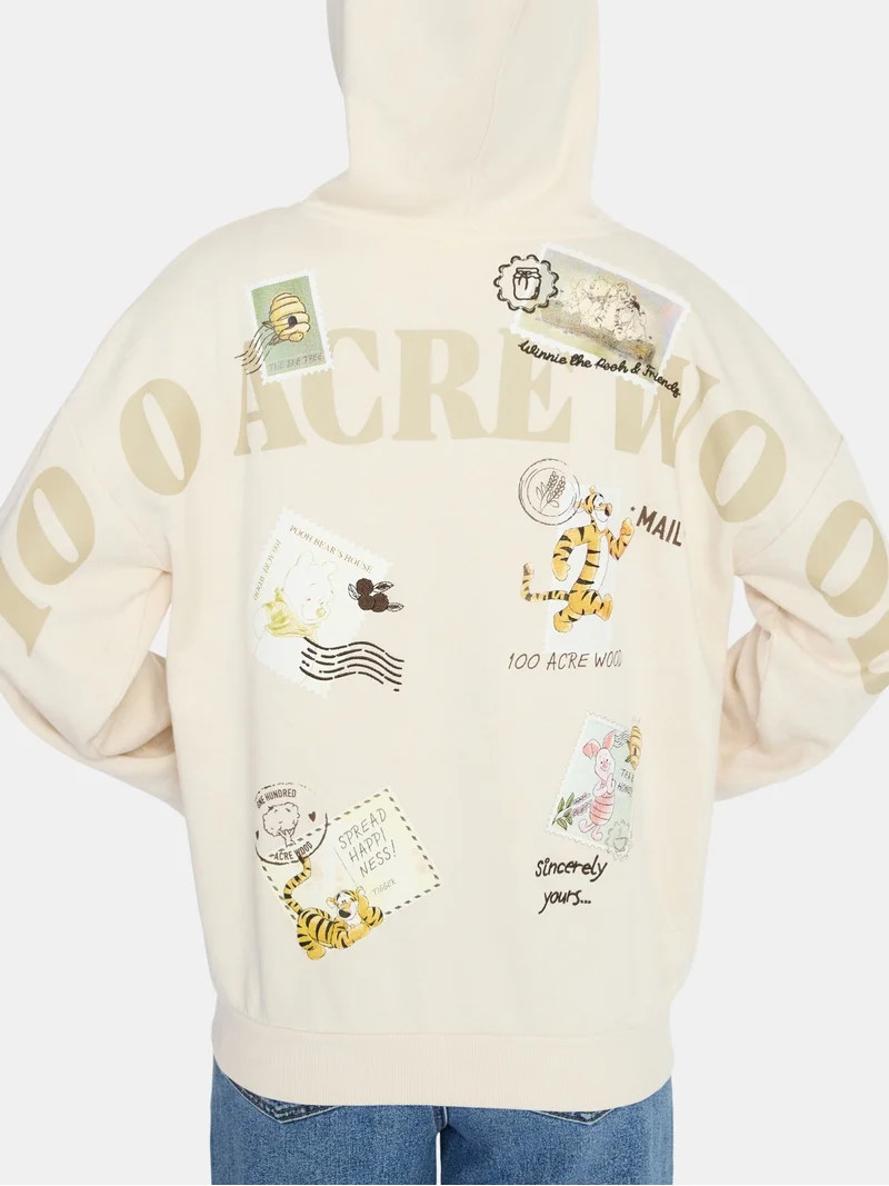 Disney Winnie the Pooh Women’s Graphic Zip-Up Hoodie Sweatshirt, Sizes XXS-XXL | Walmart (US)