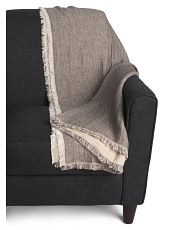 Made In Portugal Taupe Wool Blend Textured Gauze Throw | Marshalls