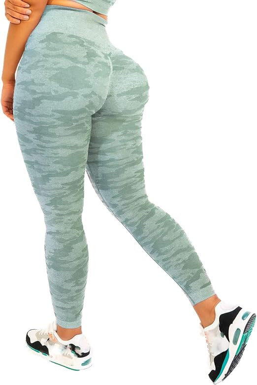 Women High Waisted Leggings Seamless Workout Yoga Pants Butt Lift Tummy Control | Amazon (US)
