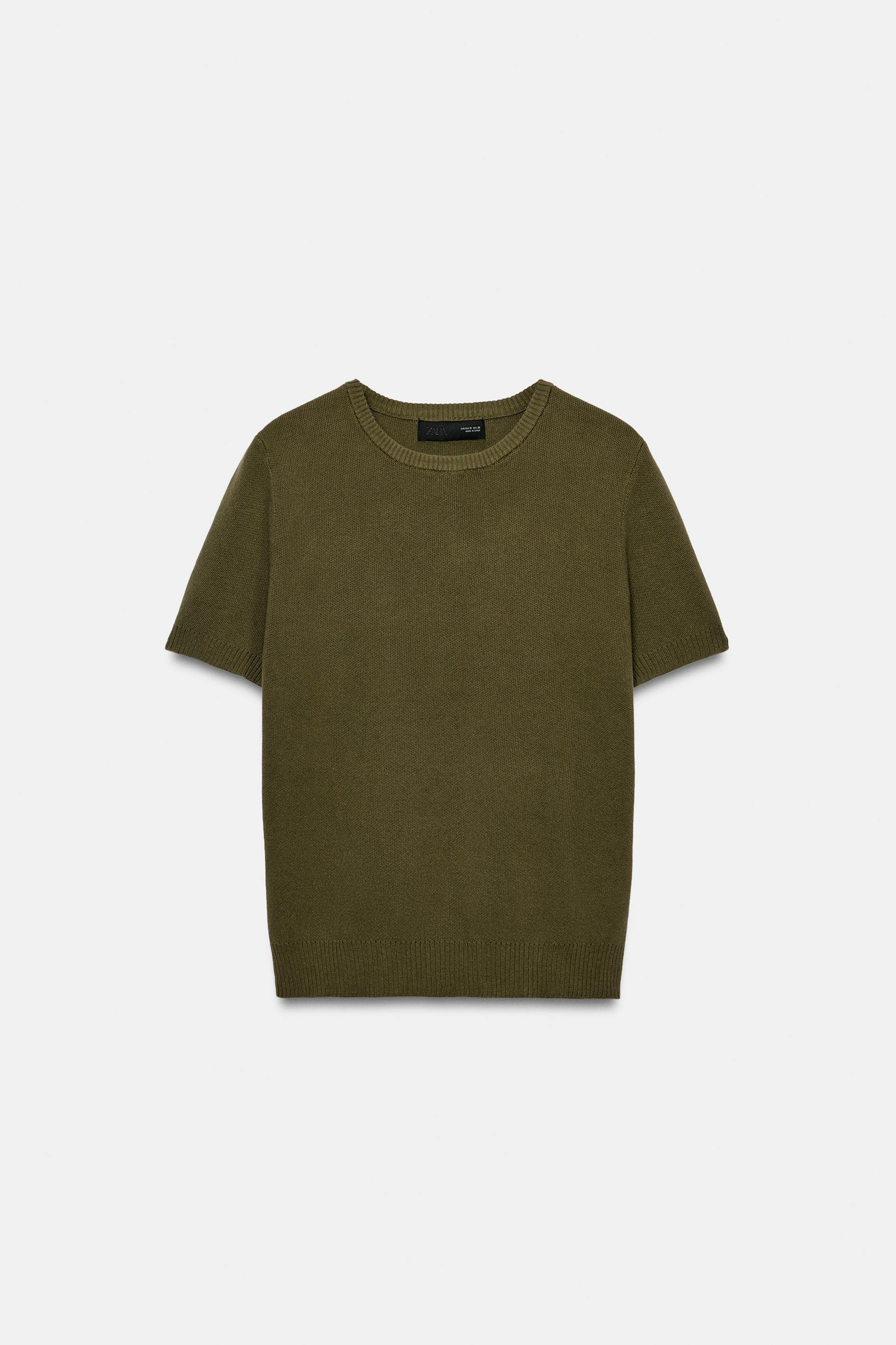 Zara - Short Sleeve Knit Top - Ecru - Xl - Woman | Zara UK