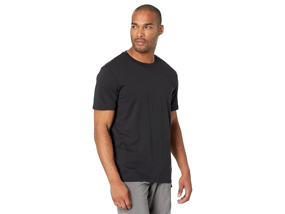 Prana prAna(r) Crew T-Shirt Standard Fit Men's Clothing Black : MD, Cotton/Polyester | Zappos