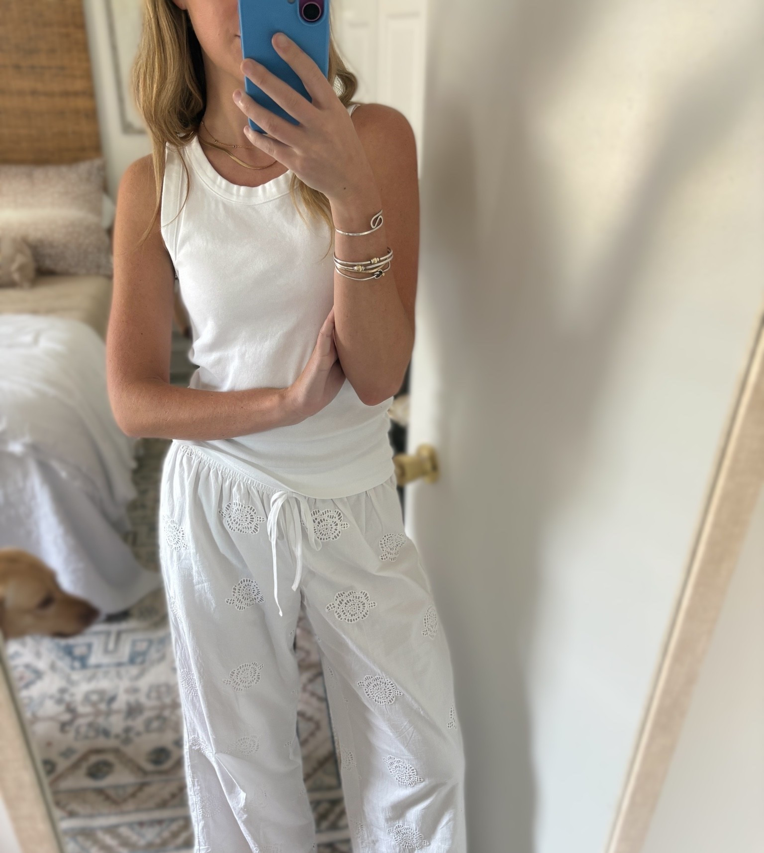 Eyelet pants. Linked my favorites! 
Wearing a small in the tank

#LTKootd #LTKdayinmylife #LTKgrwm