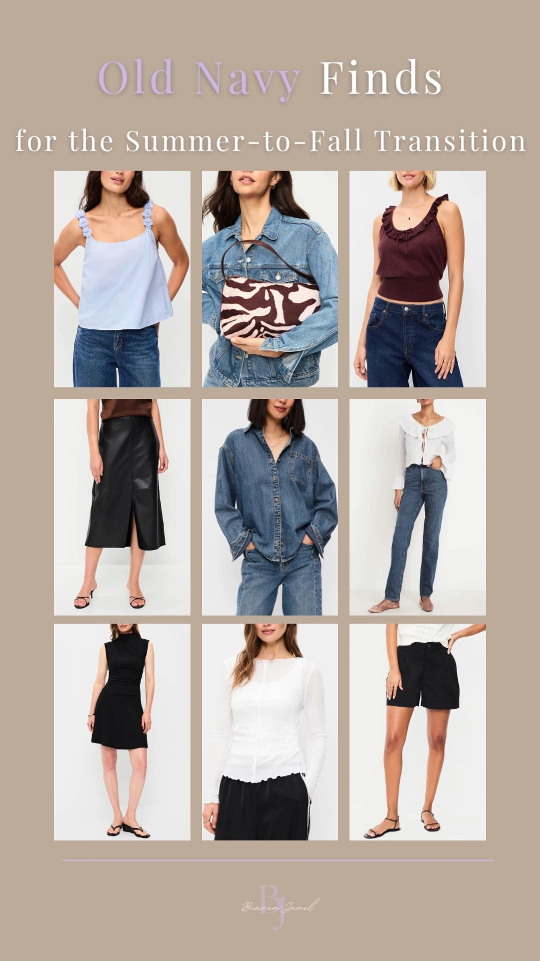 Fall fashion starts now. Shop my Old Navy fall finds for an easy summer-to-fall wardrobe transition, including fall outfits, transitional pieces, layering essentials, cozy sweaters, denim, and everyday basics you can wear all season long. #FallFashion #OldNavy #FallOutfits #FallStyle #BiancaJanel #Unraveled

#LTKdayinmylife #LTKvlog #LTKSaleAlert