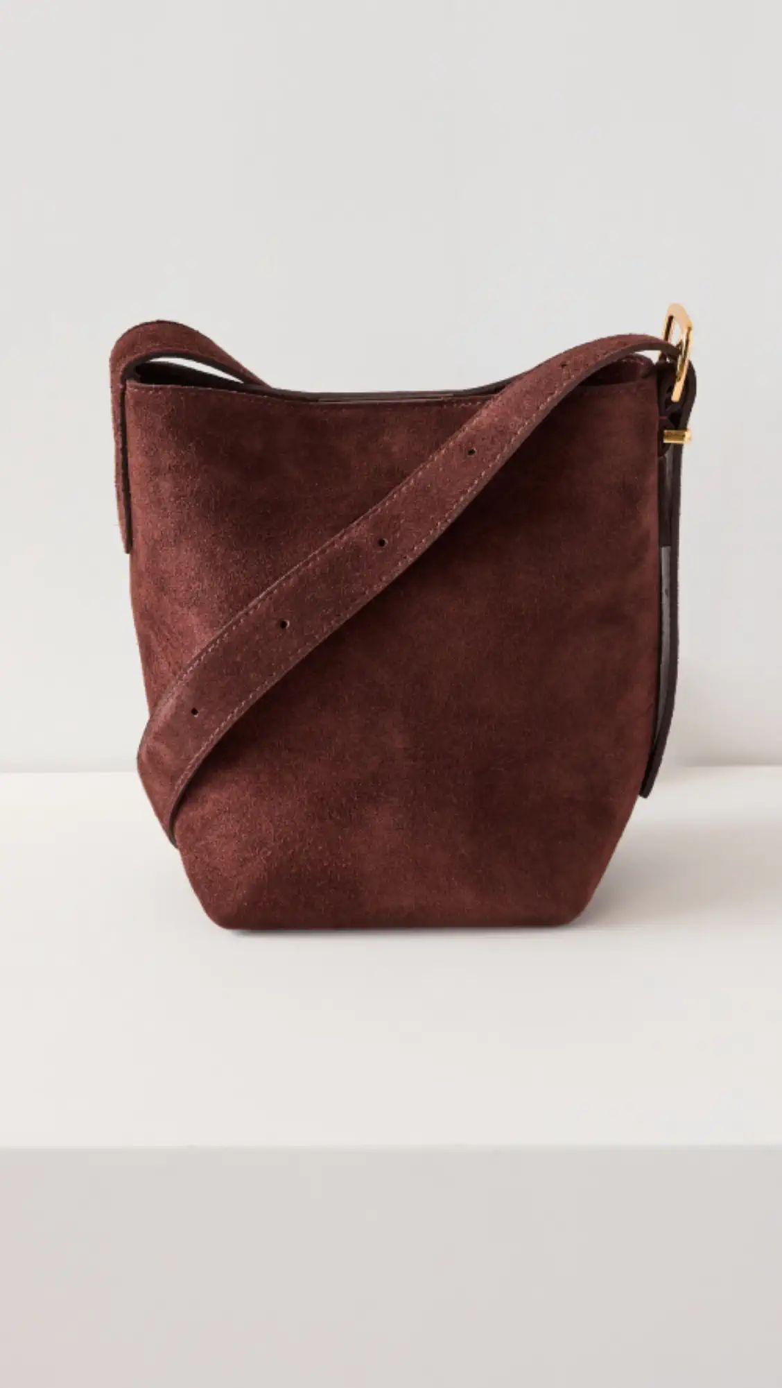 The Essential Mini Bucket Tote in Suede | Shopbop