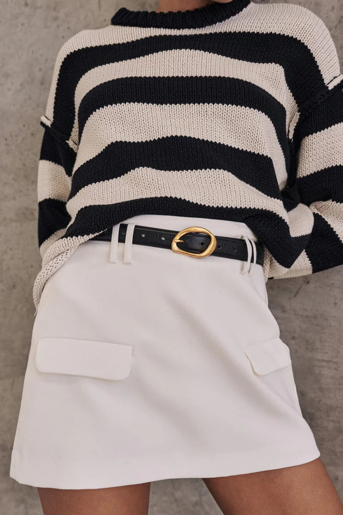 MARGOT BLACK LEATHER BELT | DISSH