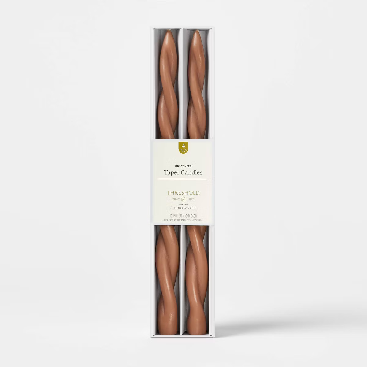 4pk Twisted Taper Candle Set - Threshold™ designed with Studio McGee | Target