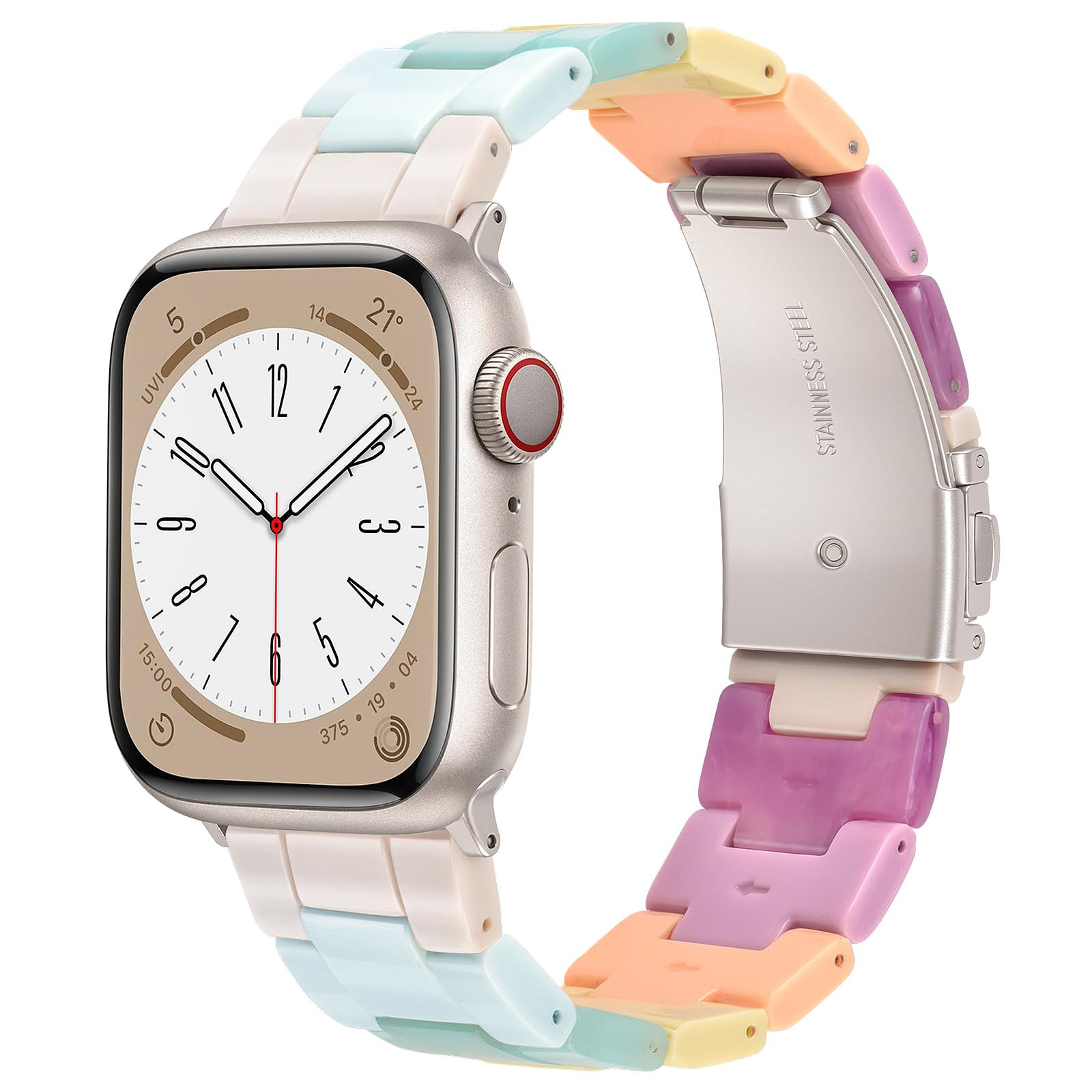 V-MORO Resin Bands Compatible with Apple Watch Series 11/10/9/8/7 Band 40/41/42mm Lightweight Fas... | Amazon (US)