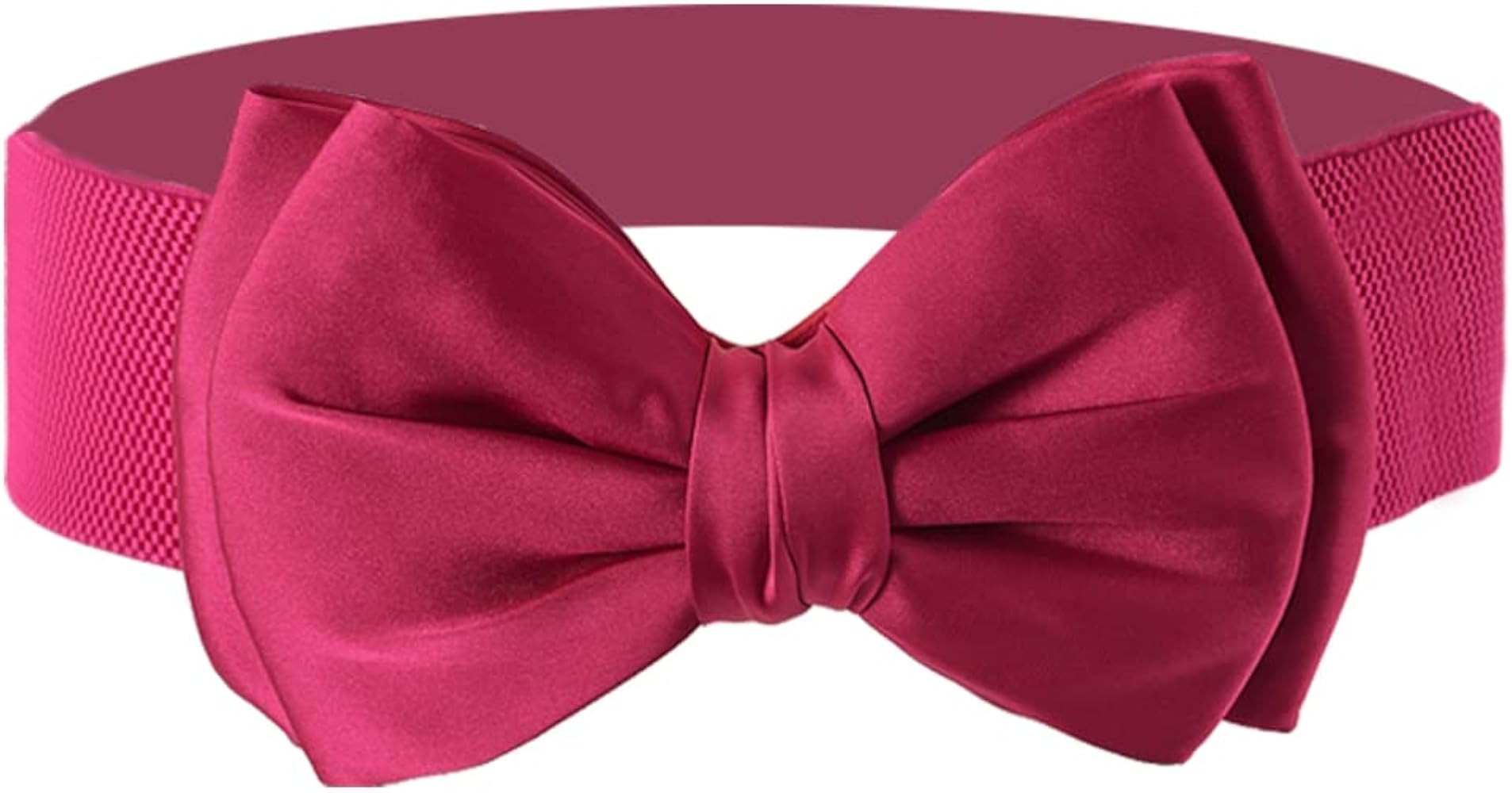 Dorchid Women Stretchy Cinch Bowknot Wide Belt for Girls Lady Solid Color Clip On | Amazon (US)