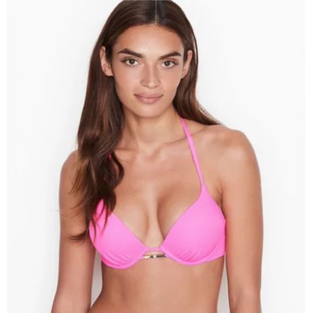 Victoria s Secret Women s Bombshell Swimwear Bikini Top Pink Size 36C $55 NWT | Walmart (US)