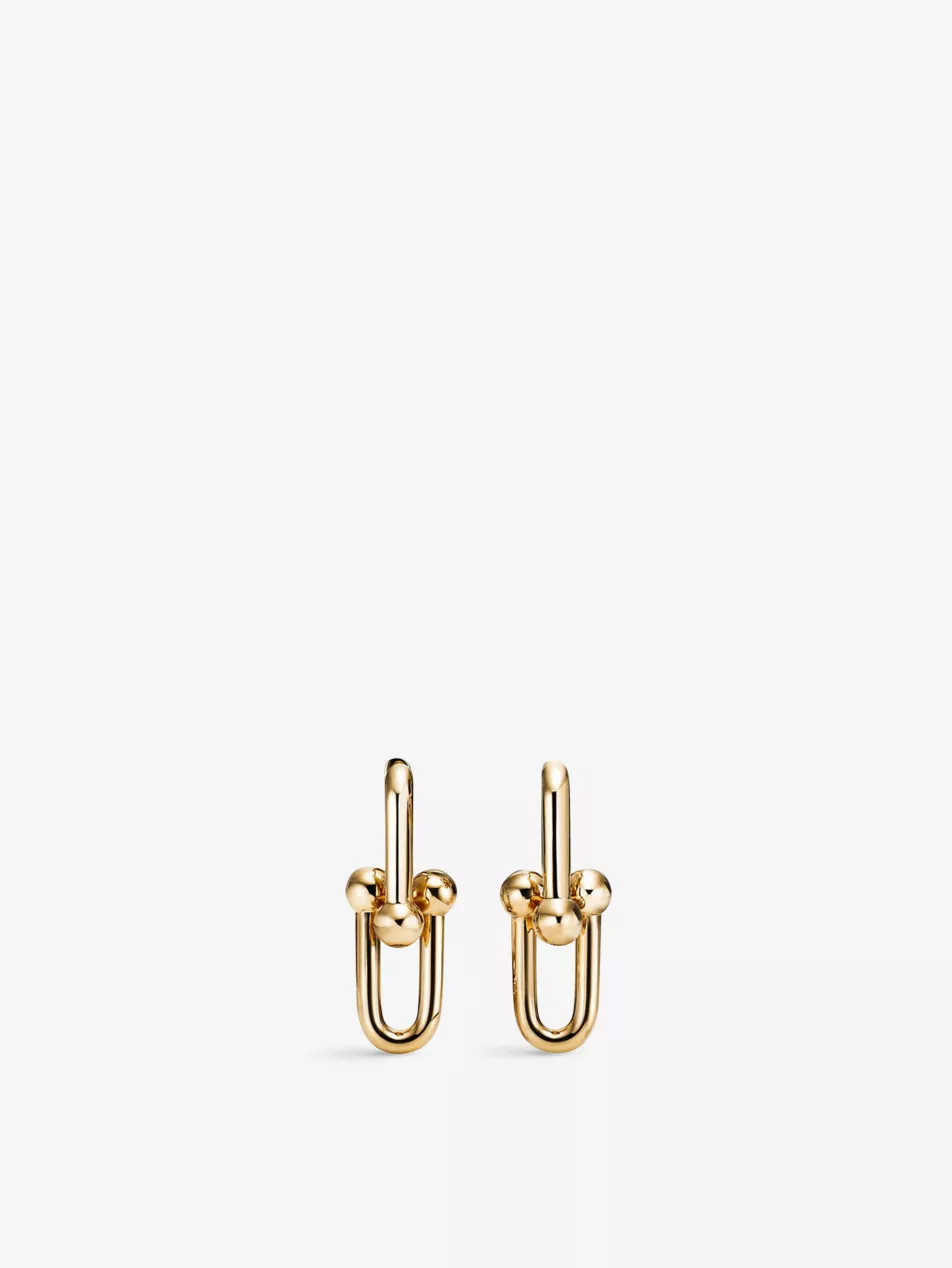 Tiffany HardWear 18ct yellow-gold earrings | Selfridges