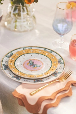 The Bistro Tile Stoneware Dessert Plate: Garden Edition | Anthropologie (US)
