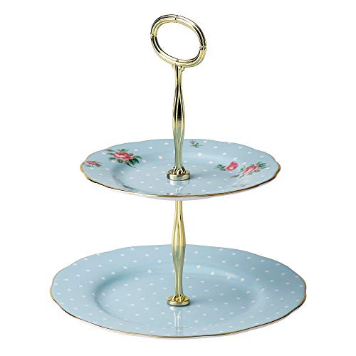 Royal Albert Polka Blue Two-Tier Cake Stand | Amazon (CA)