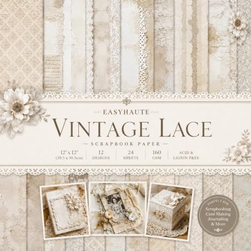 Wedding Scrapbook Paper 12x12, 24 Sheets Double-Sided Decorative Patterned, Acid-Free & Lignin-Free Scrap Book Paper for Scrapbooking, Junk Journal, Photo Album, DIY | Amazon (US)