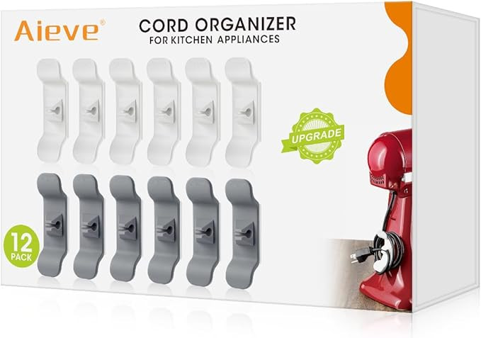 Amazon.com: Aieve Cord Organizer for Kitchen Appliances, 12 Pack Cord Wrap Cord Holder Cord Keepe... | Amazon (US)