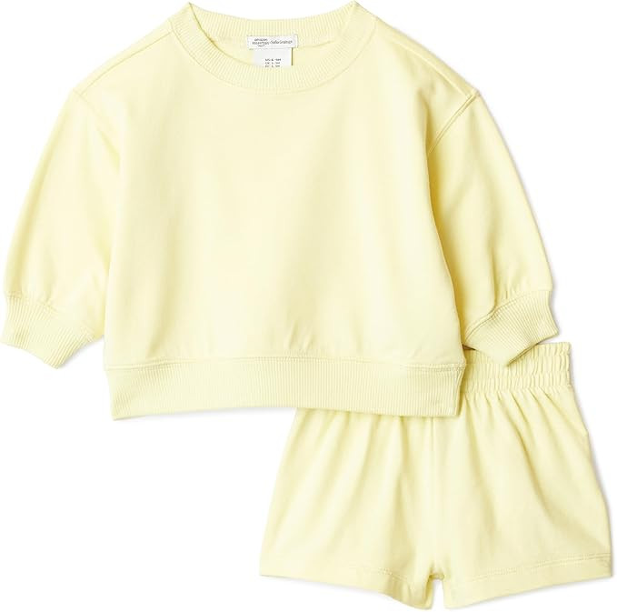 Amazon Essentials x Sofia Grainge Unisex Babies Toddlers and Kids' Sweatshirt and Shorts French T... | Amazon (US)