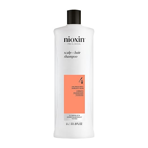 Nioxin System 4, Cleansing Shampoo With Peppermint Oil, Treats Sensitive Scalp & Provides Moistur... | Amazon (US)