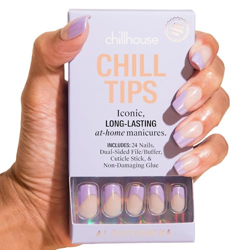 Chillhouse - Chill Tips, Press on Nails Kit - AI Supernova (Square) - 30 Nail Shapes & Sizes - Up to 3 Weeks of Wear - Customizable Fit - Reusable - Latina Founded & Women Owned - Beauty & Self Care | Amazon (US)