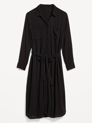 Tie-Belt Midi Shirt Dress for Women | Old Navy (US)