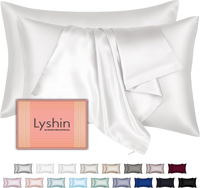 Mulberry Silk Pillow Cases 2 Pack King Size 20x36 Inches with Hidden Zipper, Ultra Smooth and Sof... | Amazon (US)