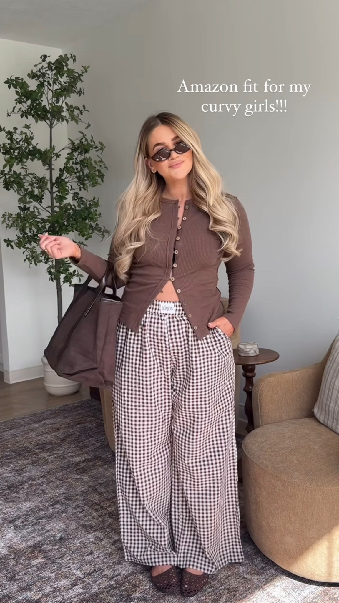 Amazon fit for spring🤎💫 #spring #ootd 

Pants- XXL
Top- medium 

#LTKMidsize #LTKSeasonal