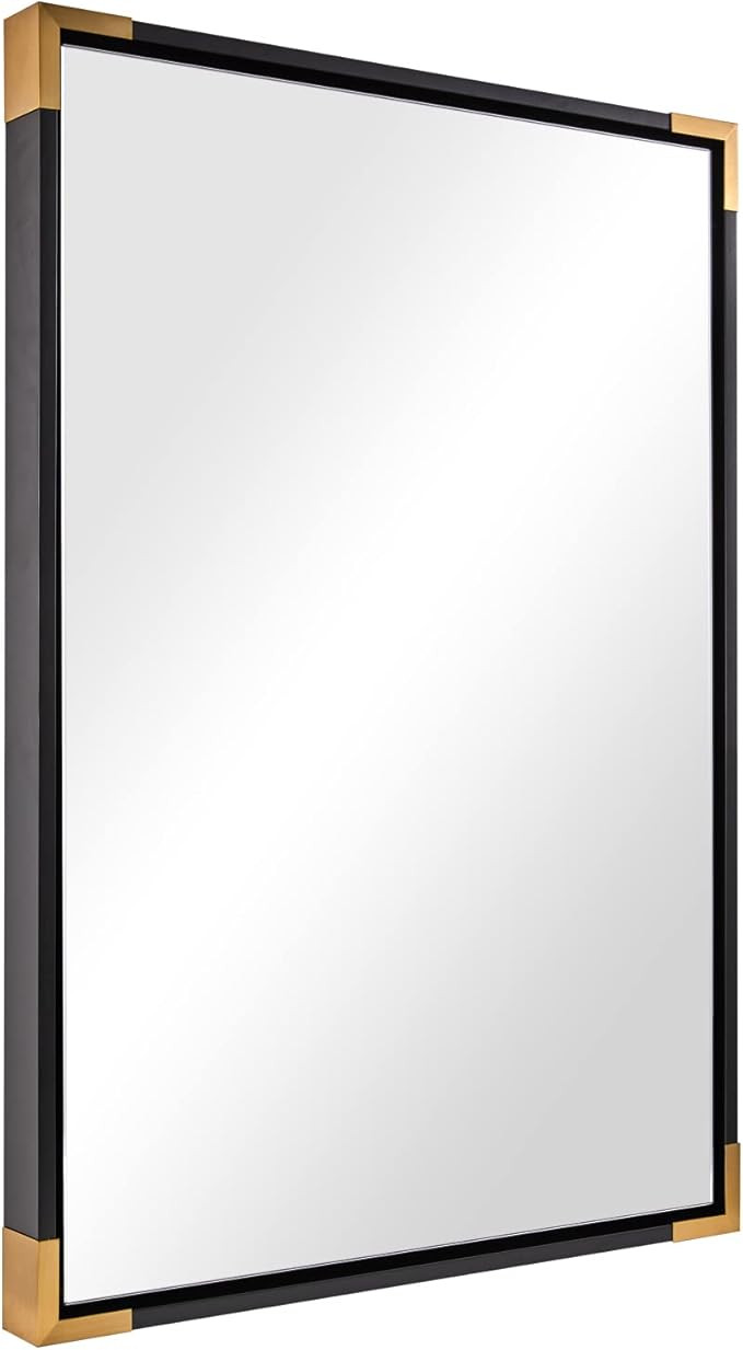 ANDY STAR 22”x30” Black Mirror for Bathroom, Clean Modern Rectangle Mirror for Bathroom with ... | Amazon (US)