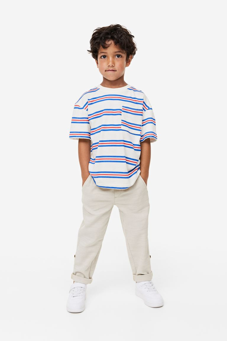 Loose Fit Roll-up Pants - Light beige - Kids | H&M US | H&M (US + CA)