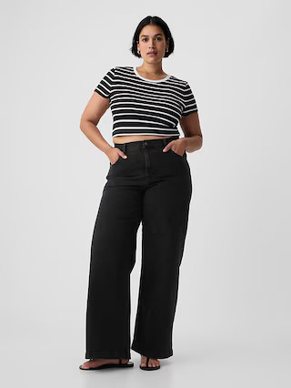 High Rise Stride Wide-Leg Jeans | Gap (US)