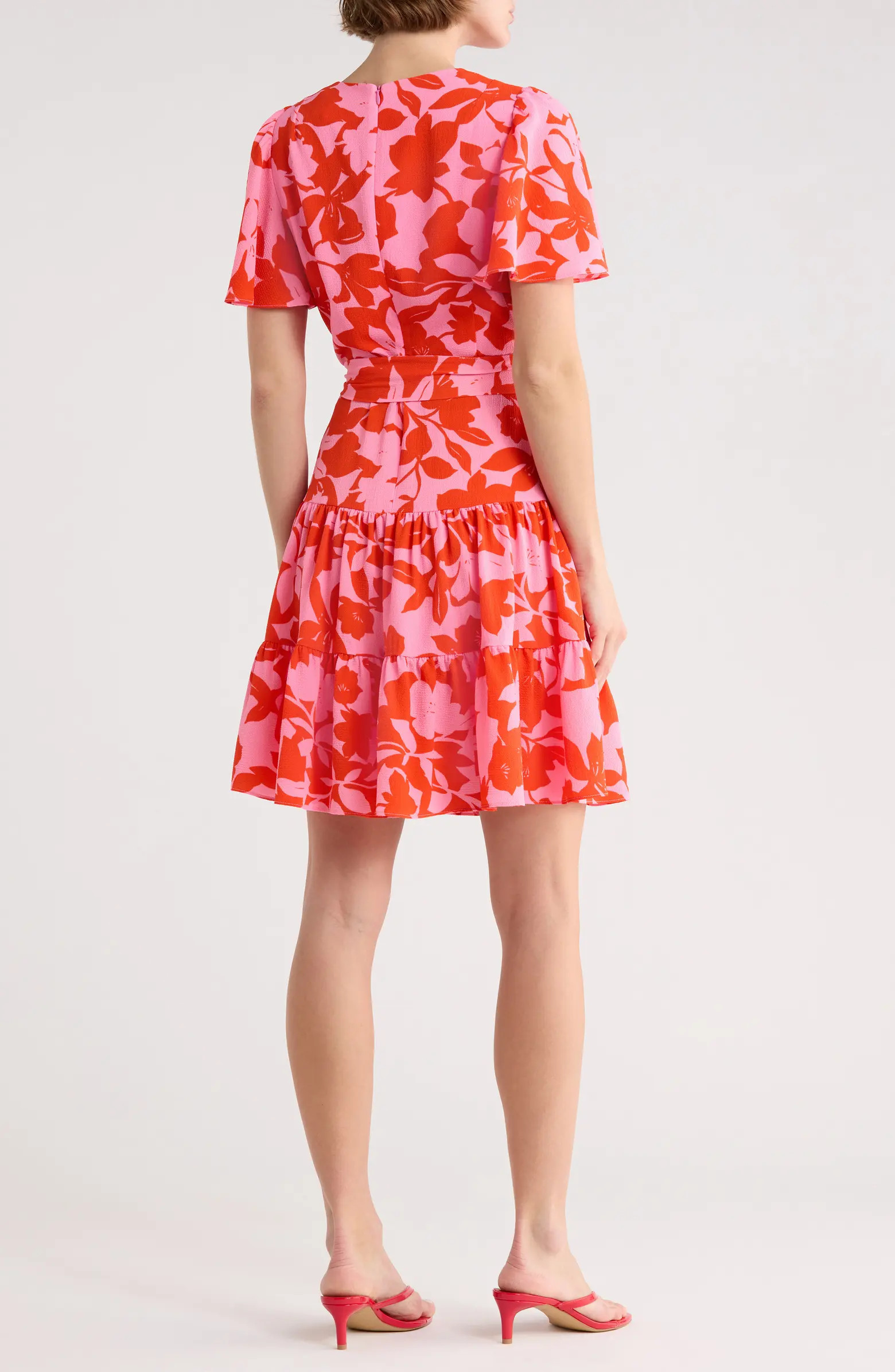 Eliza J Floral Short Sleeve Fit & Flare Dress | Nordstromrack | Nordstrom Rack