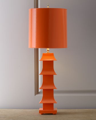 Lacquered "Pagoda" Lamp | Horchow