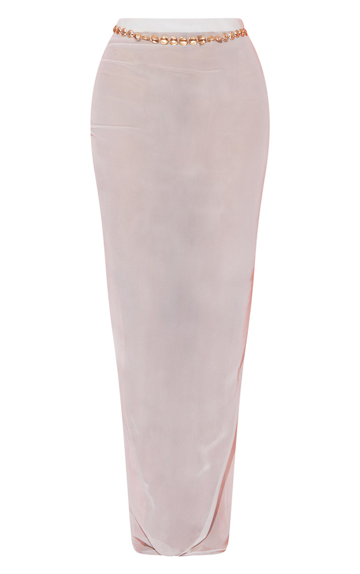 White Mesh Maxi Beach Skirt | PrettyLittleThing US