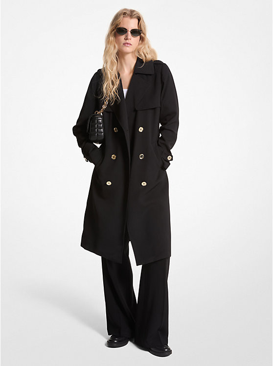 Draped Woven Trench Coat | Michael Kors US