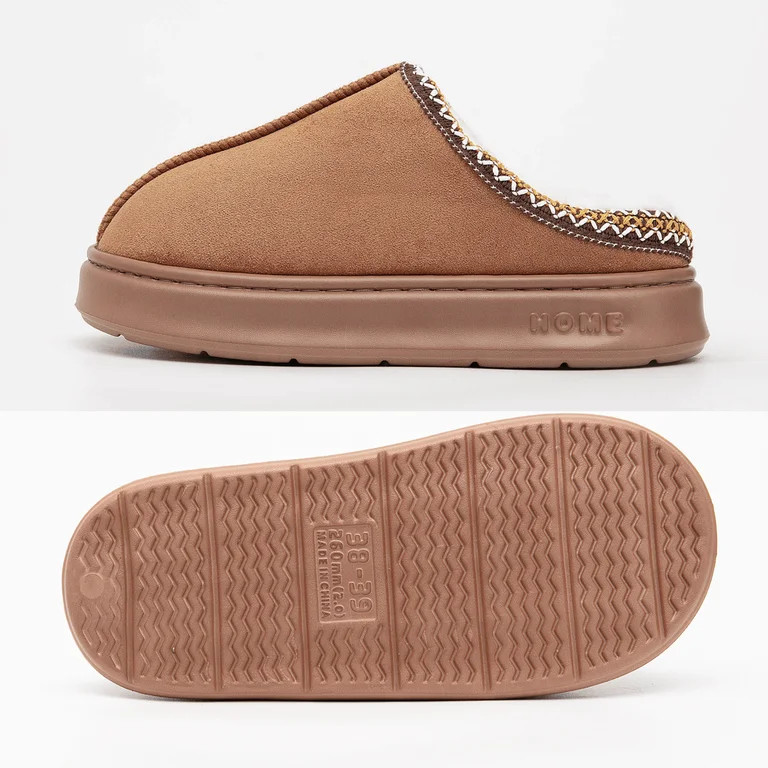 BERANMEY Cozy Platform Fuzzy Slippers for Women and Men Short Ankle Slippers with Anti-Slip Sole ... | Walmart (US)