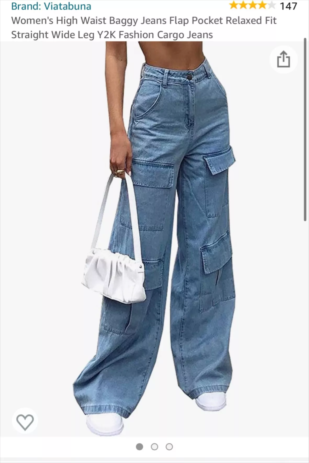 Buy KMBANGI Women High Waist Baggy Jeans Wide Leg Straight Demin
