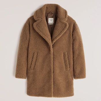 Mid-Length Sherpa Coat | Abercrombie & Fitch (US)