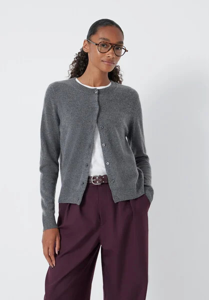 Daphne Cashmere Button Through Slim Cardigan | Hush UK