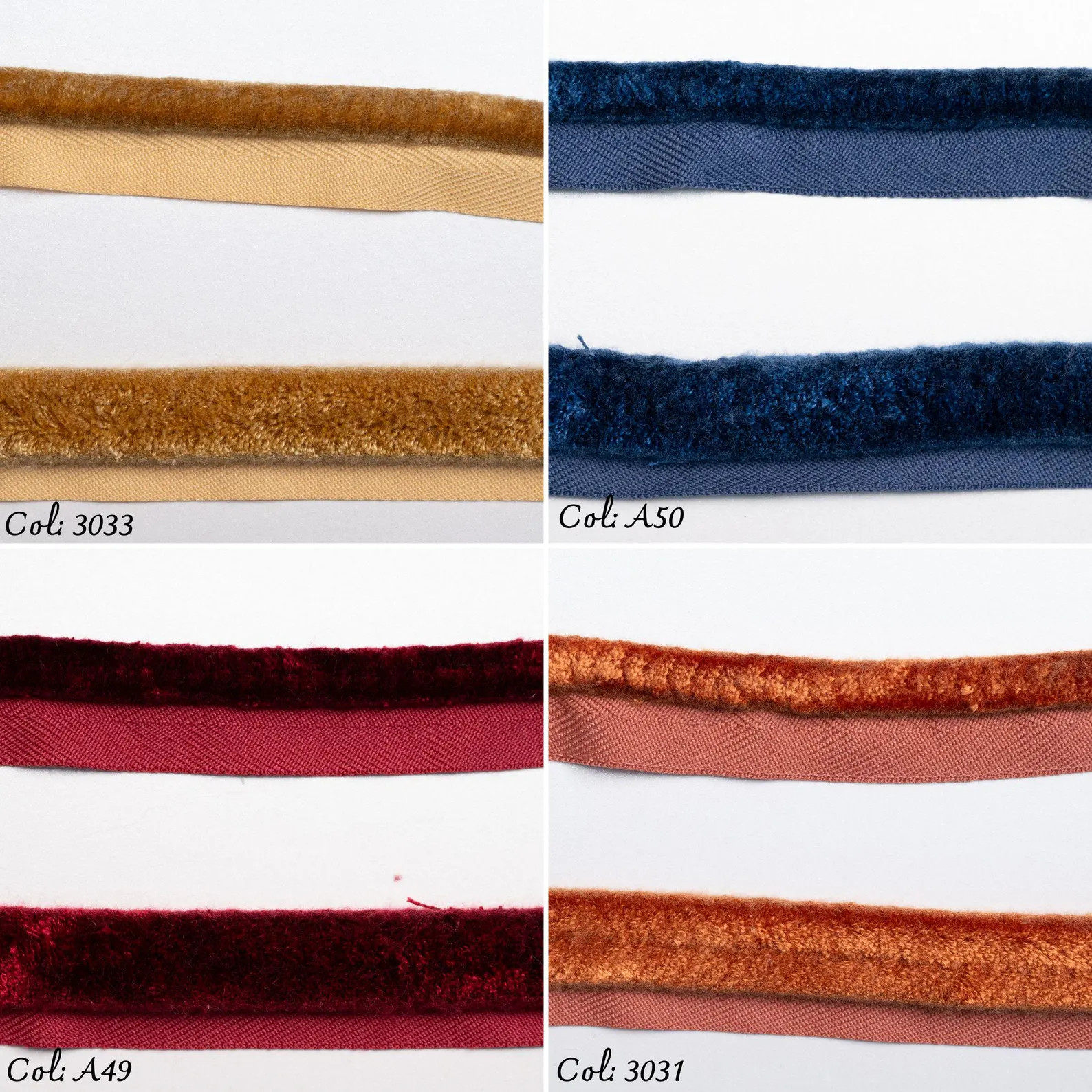 Velvet Piping Cord 10mm-0.39" or 17mm- 0,66''|10 Colors Available/soft Velvet Cord/velvet Piping ... | Etsy (Global)