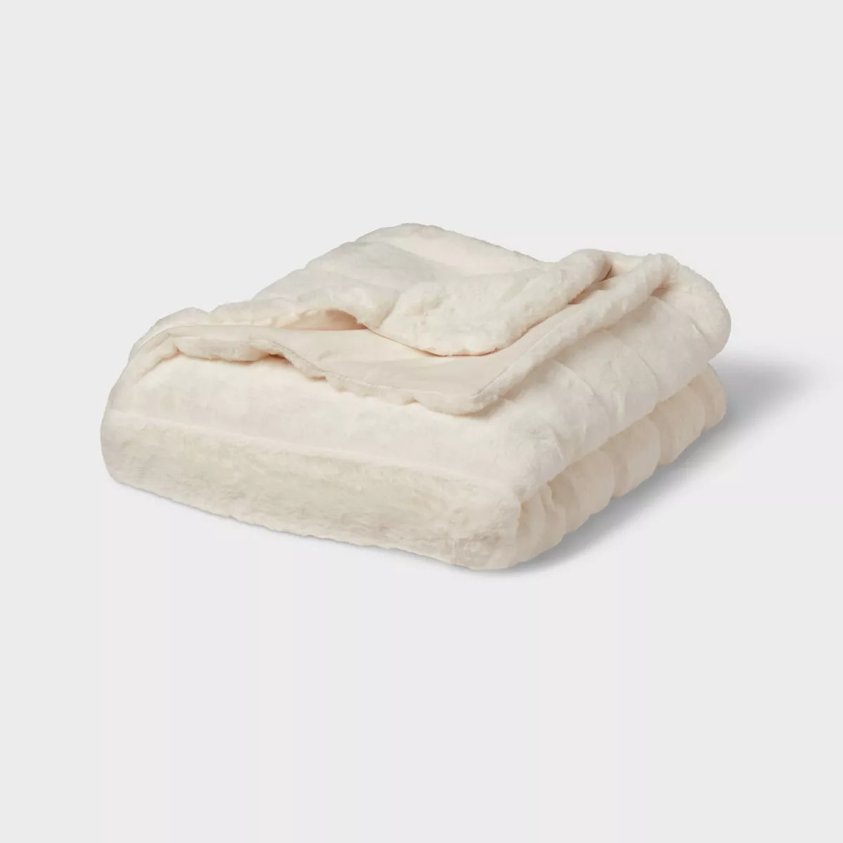 55"x80" Faux Fur Ribbed Bed Throw - Threshold™ | Target