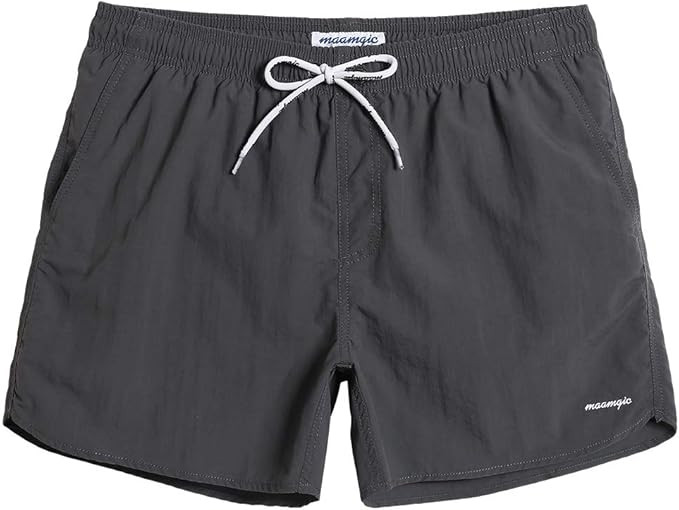 maamgic Mens Swim Trunks 5" with Mesh Lining Quick Dry Bathing Suits for Men Swim Shorts Swimwear | Amazon (US)
