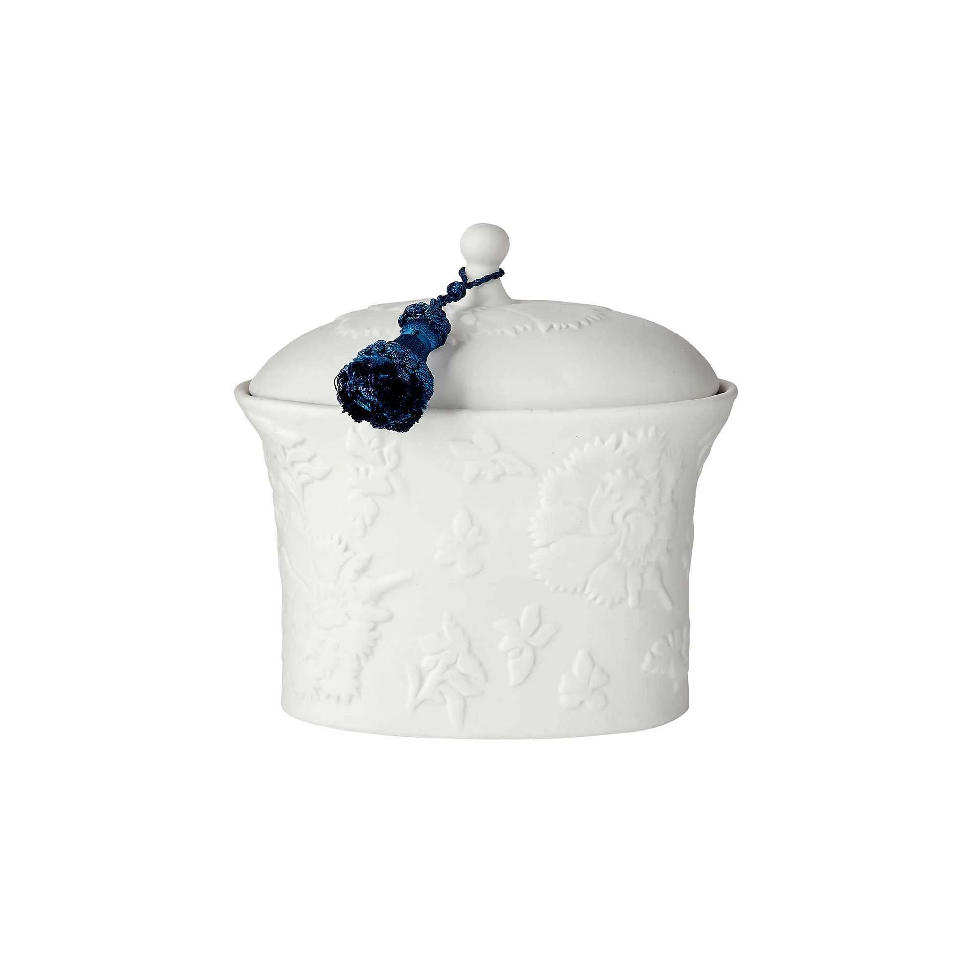 Bleu et Blanc Ceramic Delphinium Candle | Caitlin Wilson Design