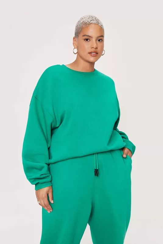 Plus Size Crew Neck Oversized Sweatshirt | Nasty Gal (US)